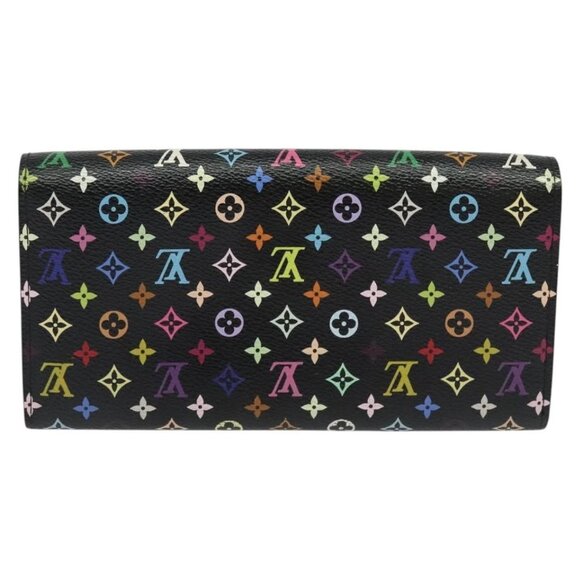 LOUIS VUITTON Multicolor Portefeiulle Sarah Long Wallet Black M60668 Auth 142359 - Picture 2 of 16